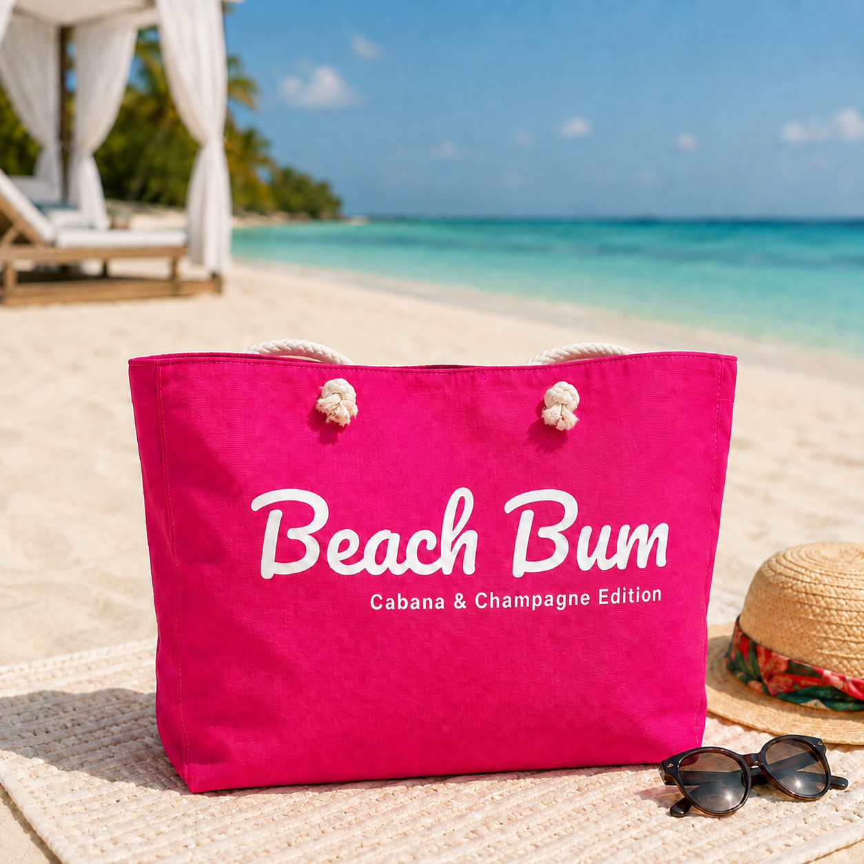 Beach Bum: Cabana & Champagne Edition Tote Bag