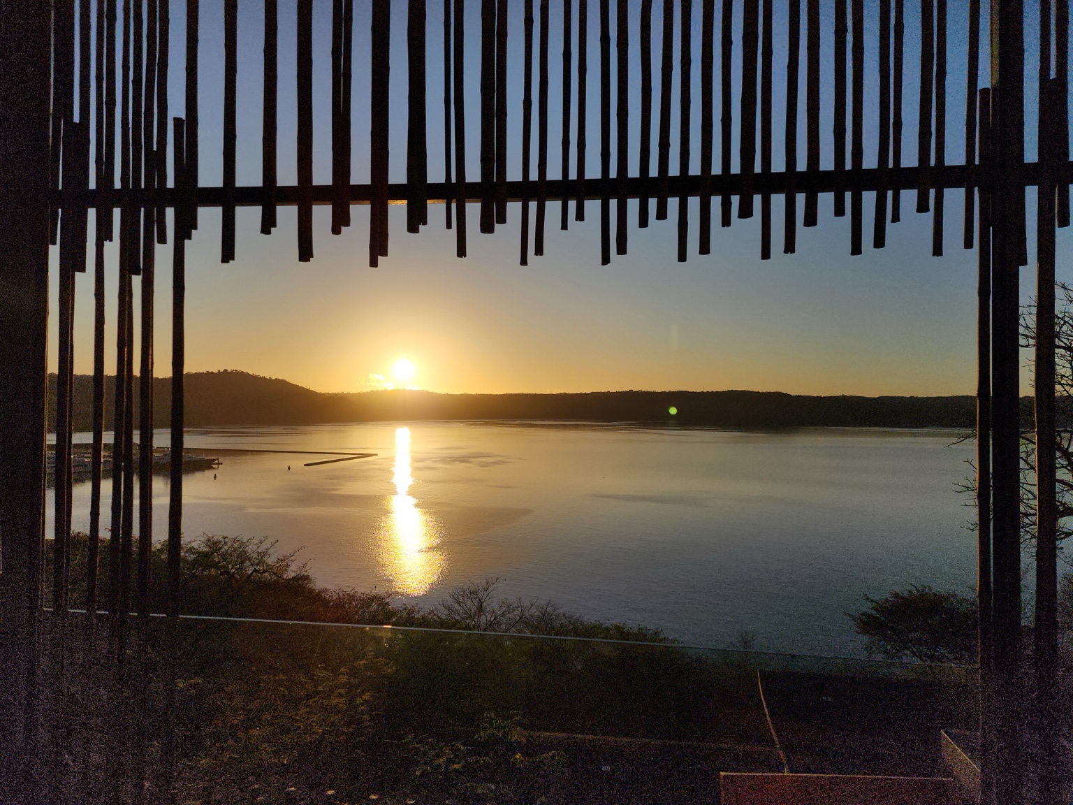 Sunrise over the water from the balcony of Jeni’s room at Andaz Costa Rica