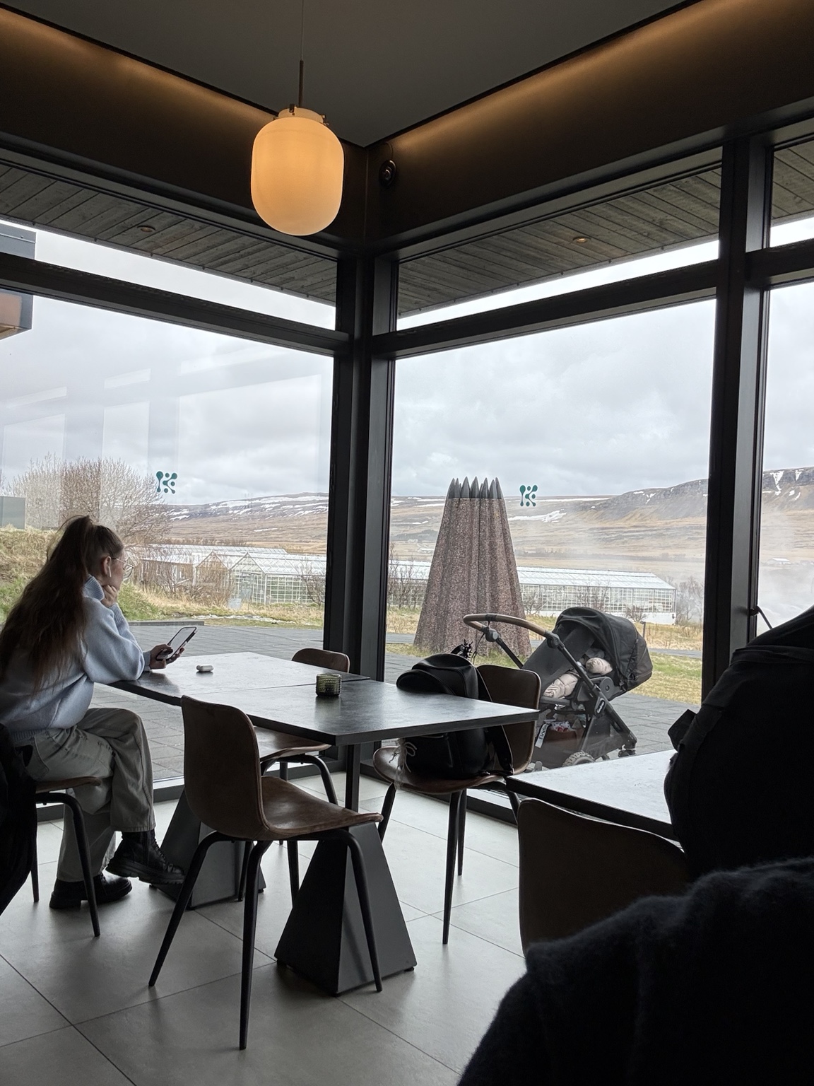 The Krauma café overlooking the subdued West Iceland countryside