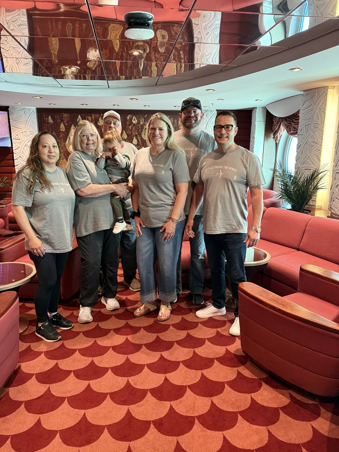 Our multigenerational family together aboard MSC Magnifica